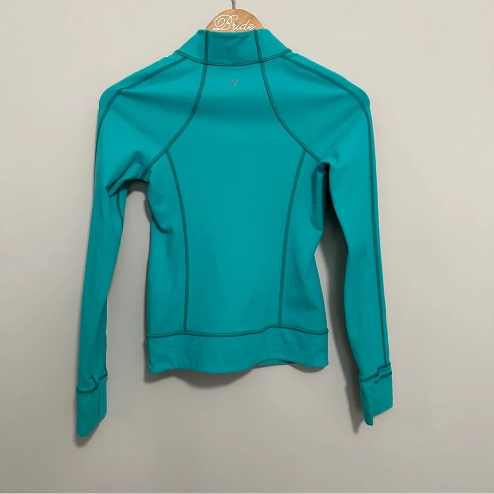 Ivivva Perfect Your Practice Jacket Teal Girl’s Size 10 Full Zip *Flawed